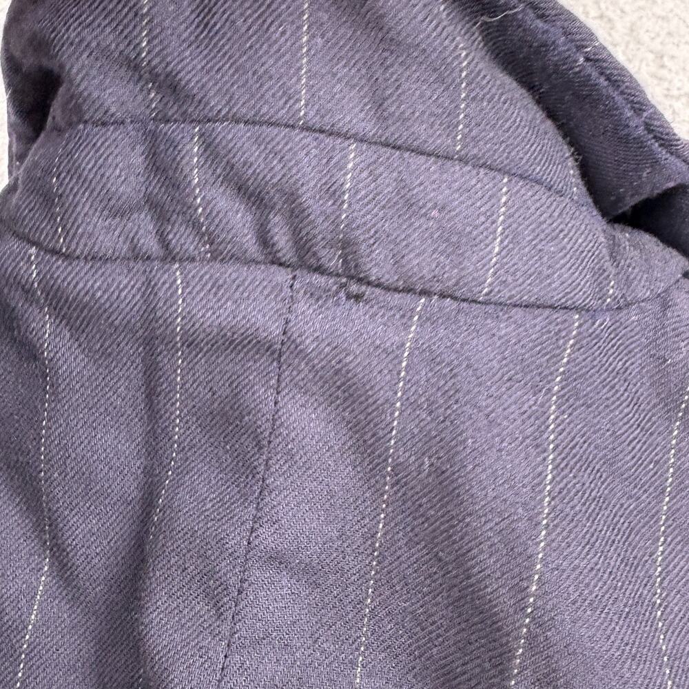 VTG Giorgio Armani Blazer Womens XS Blue Pinstripe Wool Italy Mainline READ - Picture 15 of 16